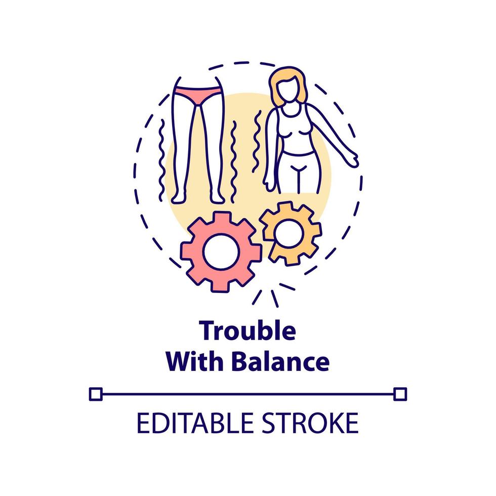 problemi con l'icona del concetto di equilibrio vettore