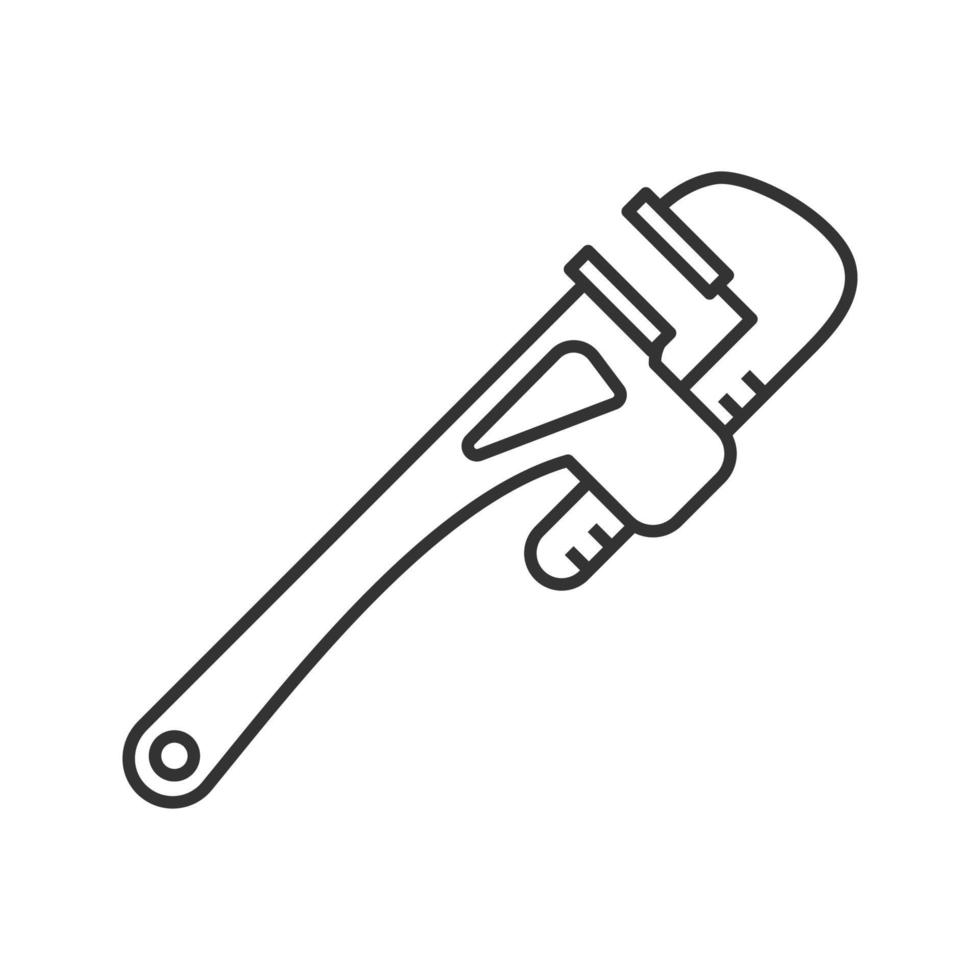 icona lineare della chiave inglese. illustrazione di linea sottile. chiave inglese. simbolo di contorno. disegno vettoriale isolato contorno