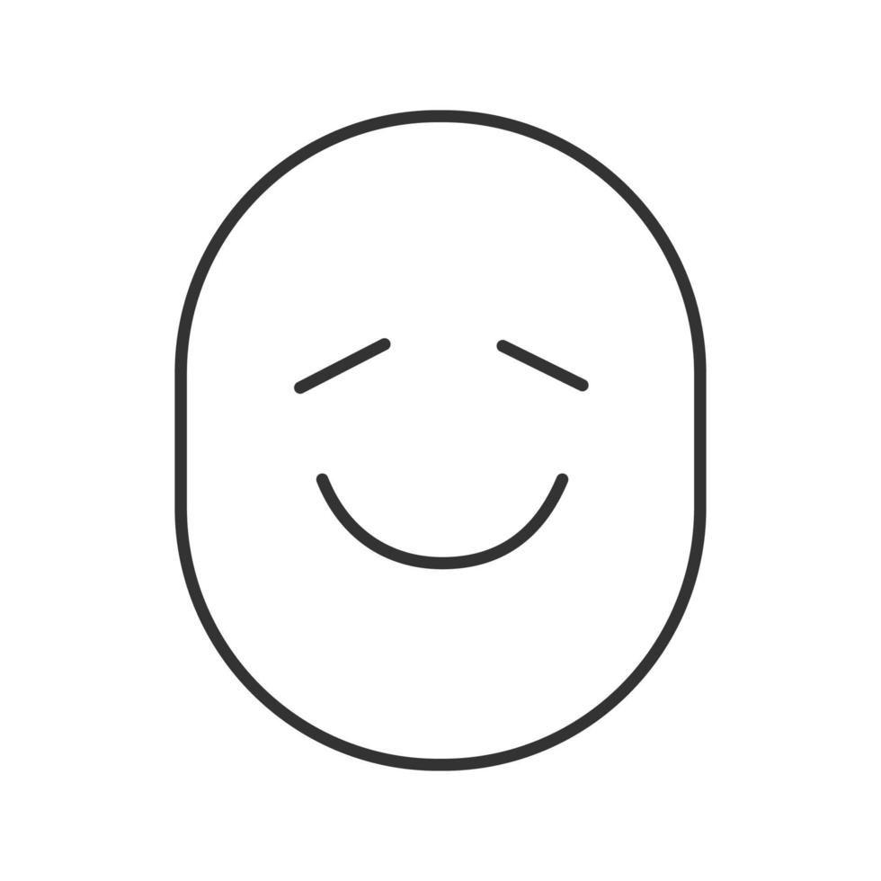 icona lineare sorriso felice e divertente. illustrazione di linea sottile. buon umore. simbolo di contorno. disegno vettoriale isolato contorno