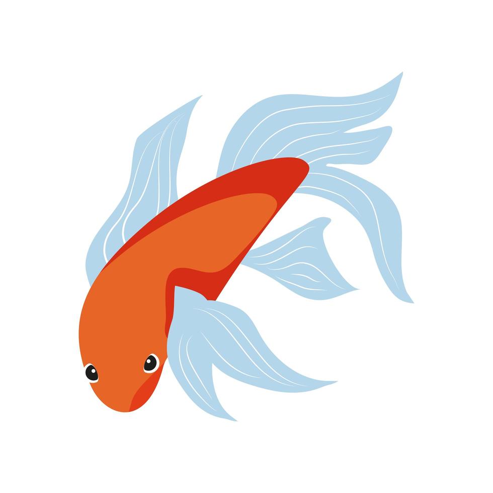 cartone animato pesce d'oro vettore