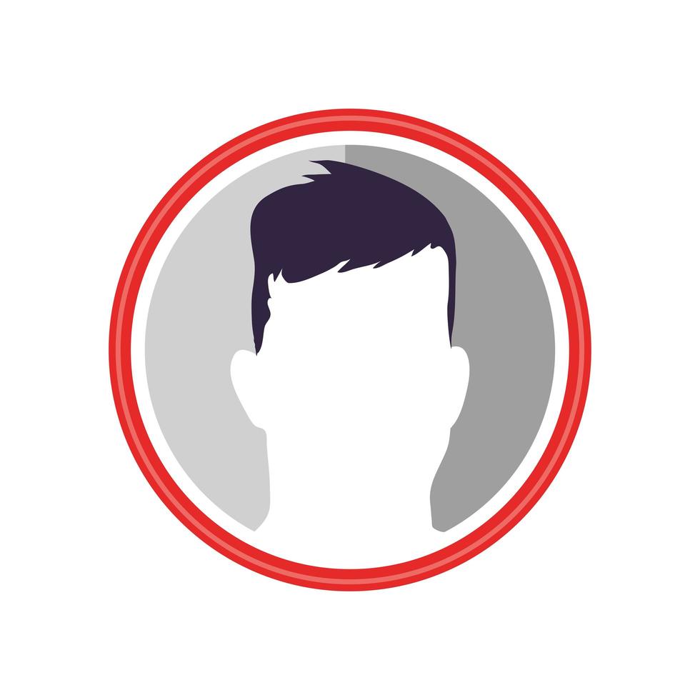 profilo avatar maschile vettore