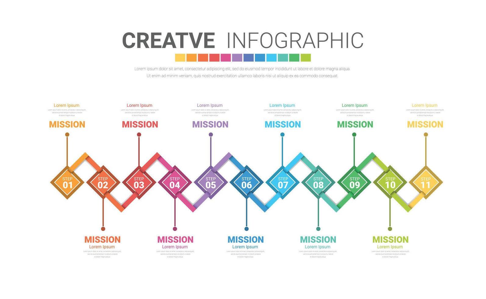 Infografica design modello 11 opzione vettore