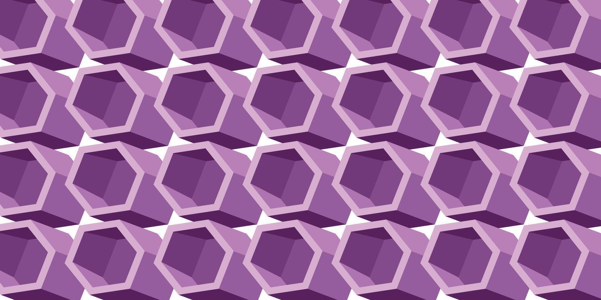 geometrico esagonale modello viola vettore per sfondo design.