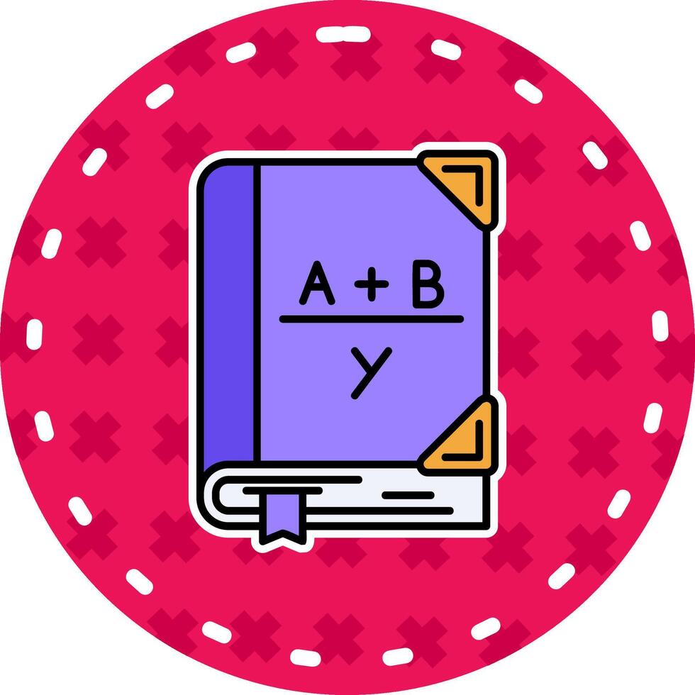algebra linea pieno etichetta icona vettore