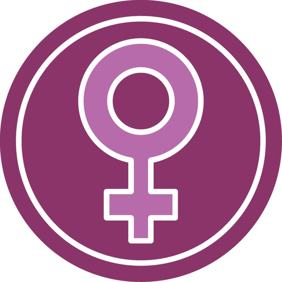femmina simbolo glifo Due colore icona vettore