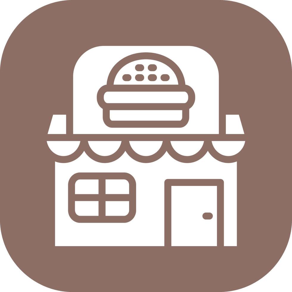 hamburger negozio vettore icona