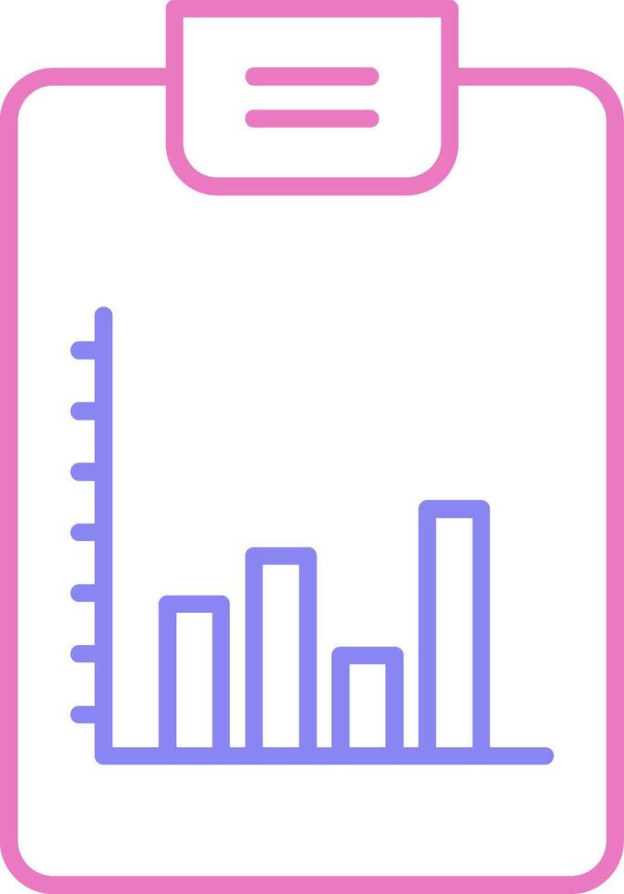 bar grafico lineare Due colore icona vettore