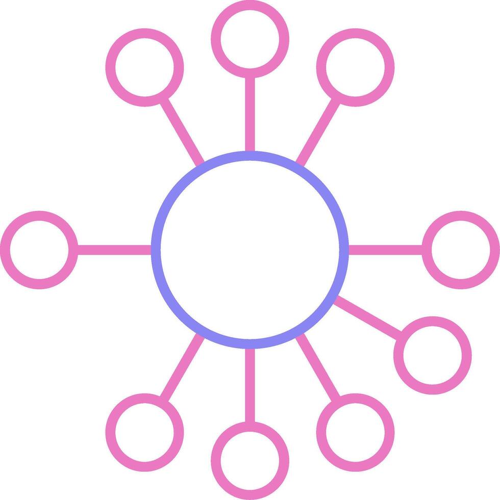 diagramma lineare Due colore icona vettore