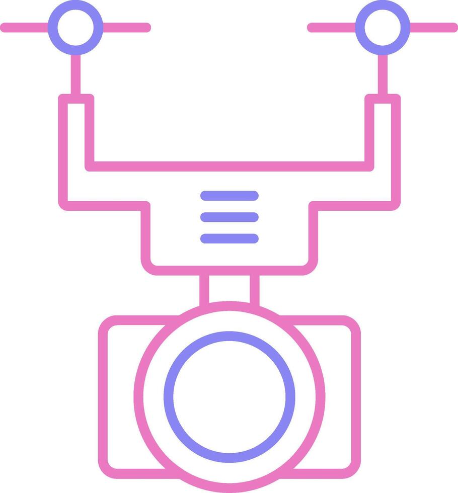 telecamera fuco lineare Due colore icona vettore