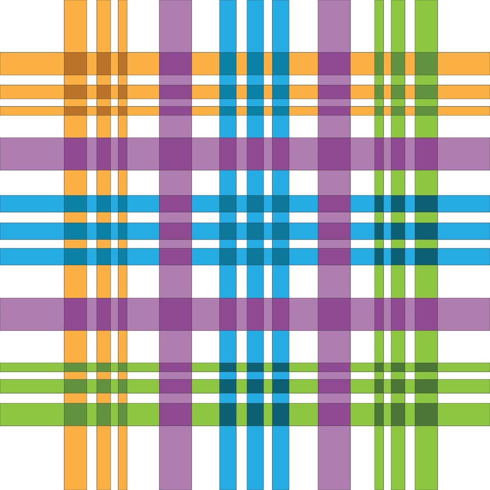 senza soluzione di continuità plaid, tartan, dai un'occhiata modello giallo, verde, turchese e Viola. design per sfondo, tessuto, tessile, avvolgere. semplice sfondo vettore