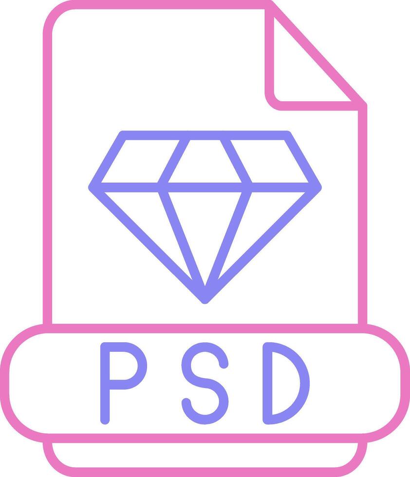 PSD lineare Due colore icona vettore