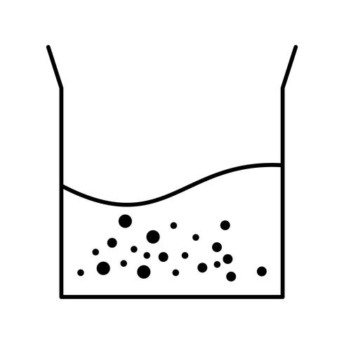 Icona di vettore del mezzo riempimento del becher