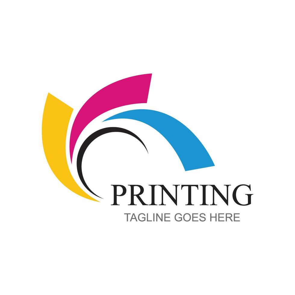 digitale stampa logo design modello. logo per Stampa negozio poligrafo e Stampa fabbrica. vettore illustrazione