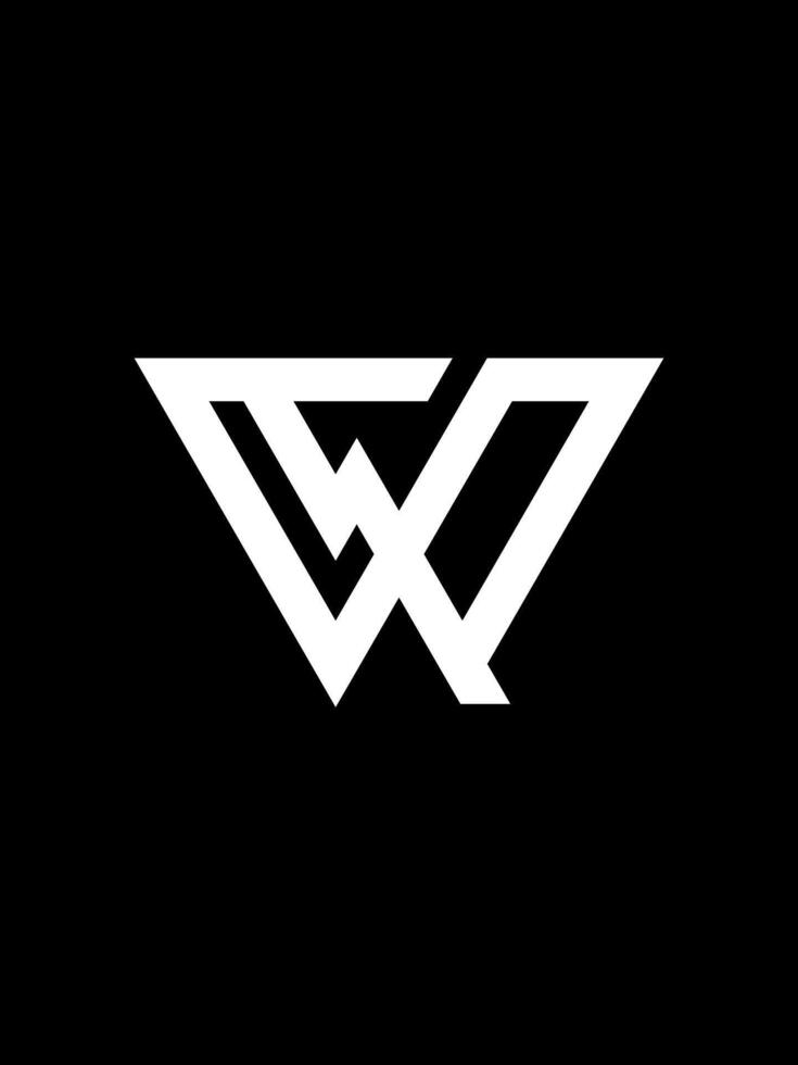 wow monogramma logo vettore