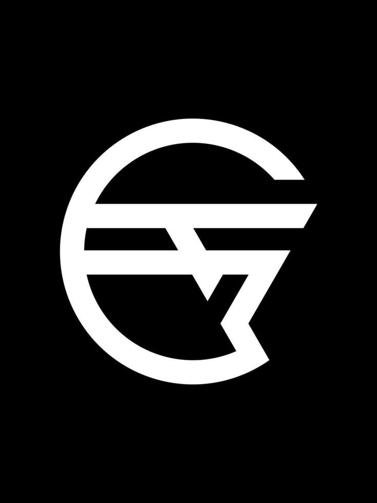 logo del monogramma gs vettore