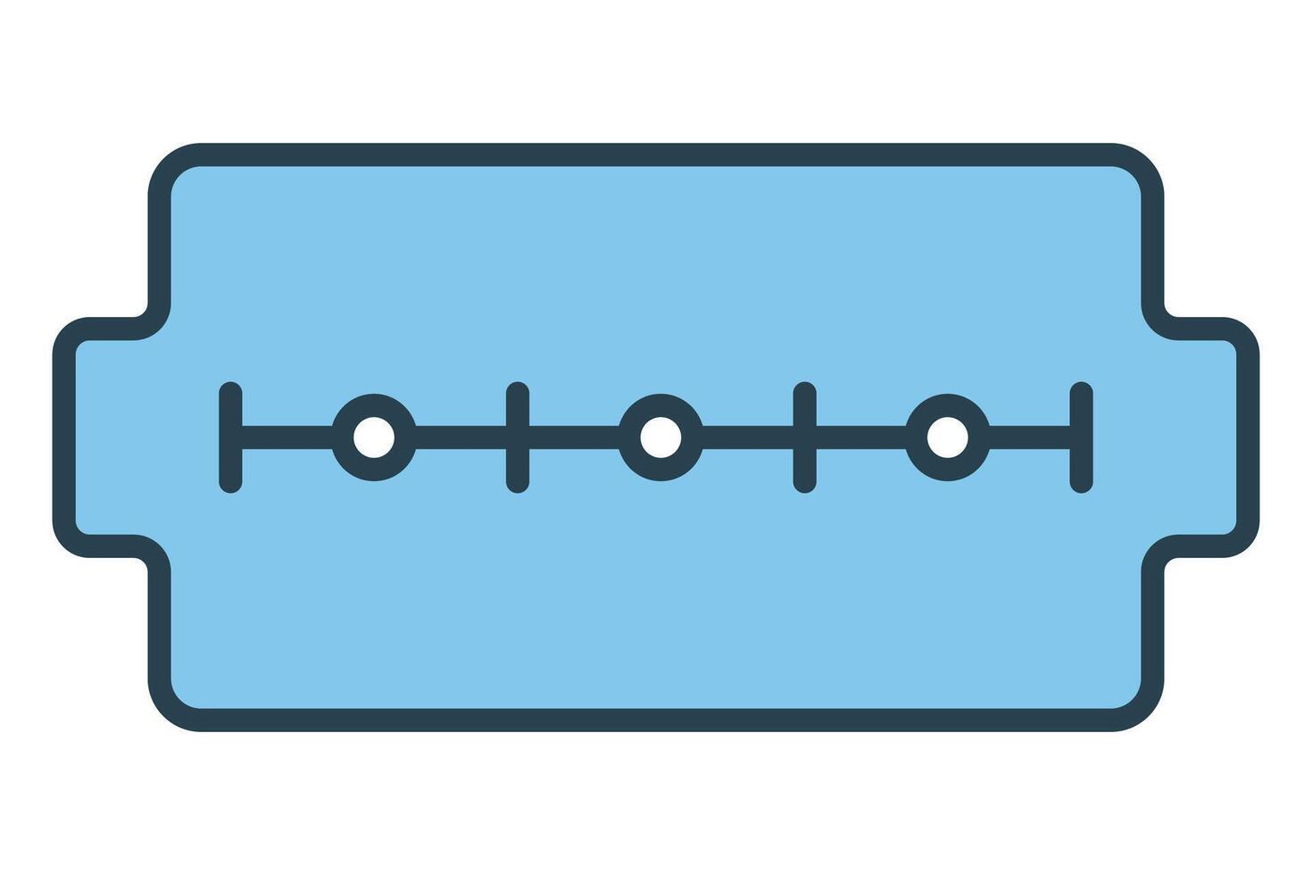 rasoio lama icona. icona relazionato per rasatura e toelettatura. piatto linea icona stile. elemento illustrazione vettore