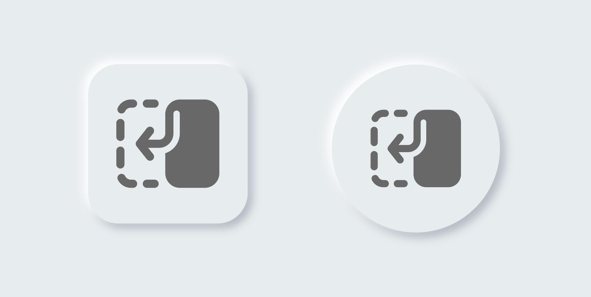 Flip solido icona nel neomorfo design stile. interruttore segni vettore illustrazione.