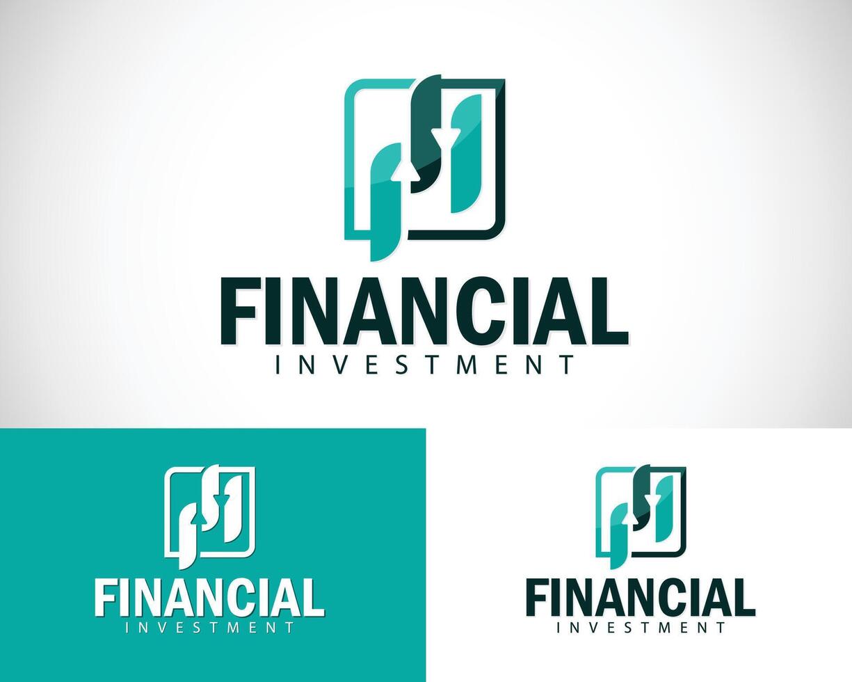finanziario logo creativo design concetto mercato crescita attività commerciale simbolo freccia investimento vettore
