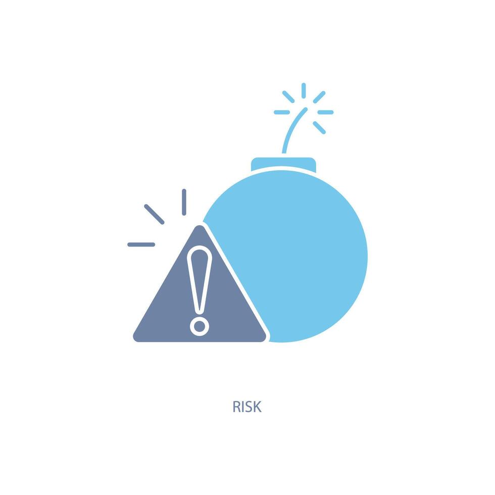 rischio concetto linea icona. semplice elemento illustrazione. rischio concetto schema simbolo design. vettore
