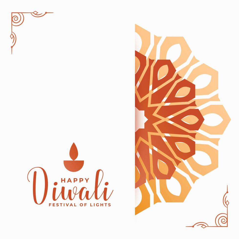 contento Diwali decorazione auguri carta design vettore