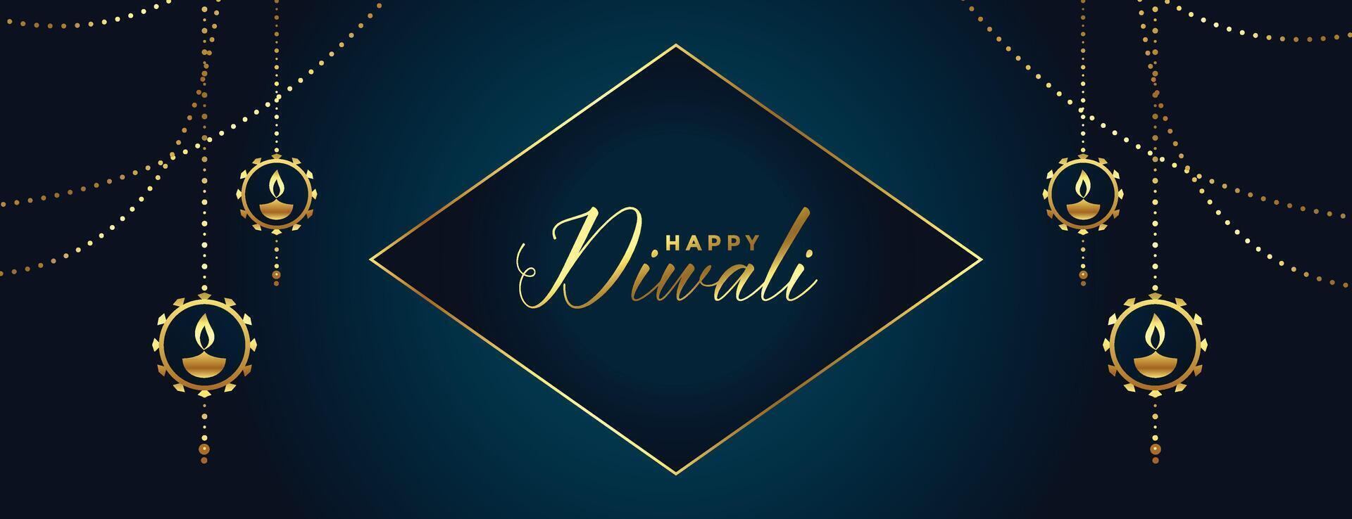 decorativo contento Diwali Festival sfondo design vettore