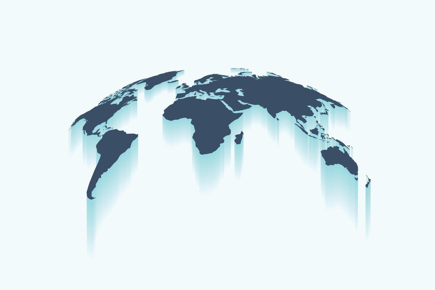 3d globo carta geografica isolato su bianca sfondo vettore