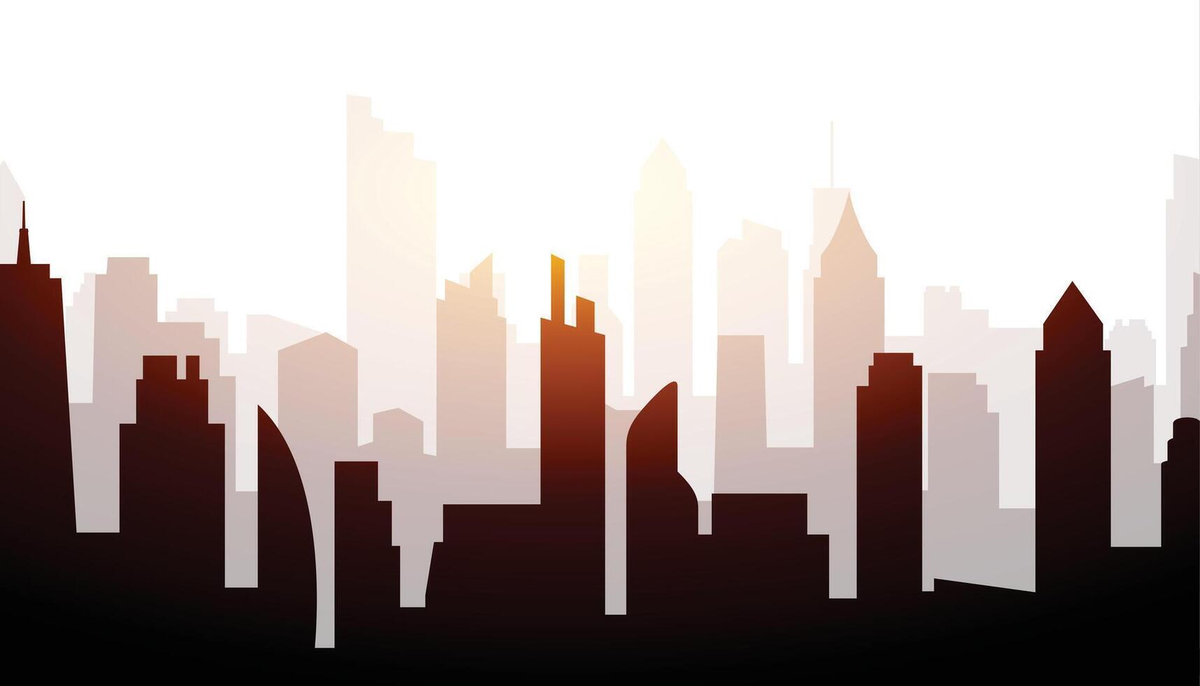 occhio attraente moderno orizzonte silhouette bandiera per cittadina Visualizza vettore