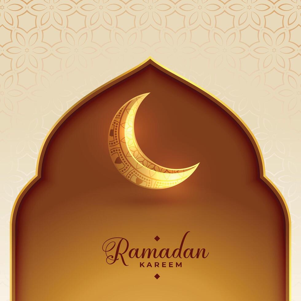 Ramadan kareem santo mese celebrazione auguri carta design vettore