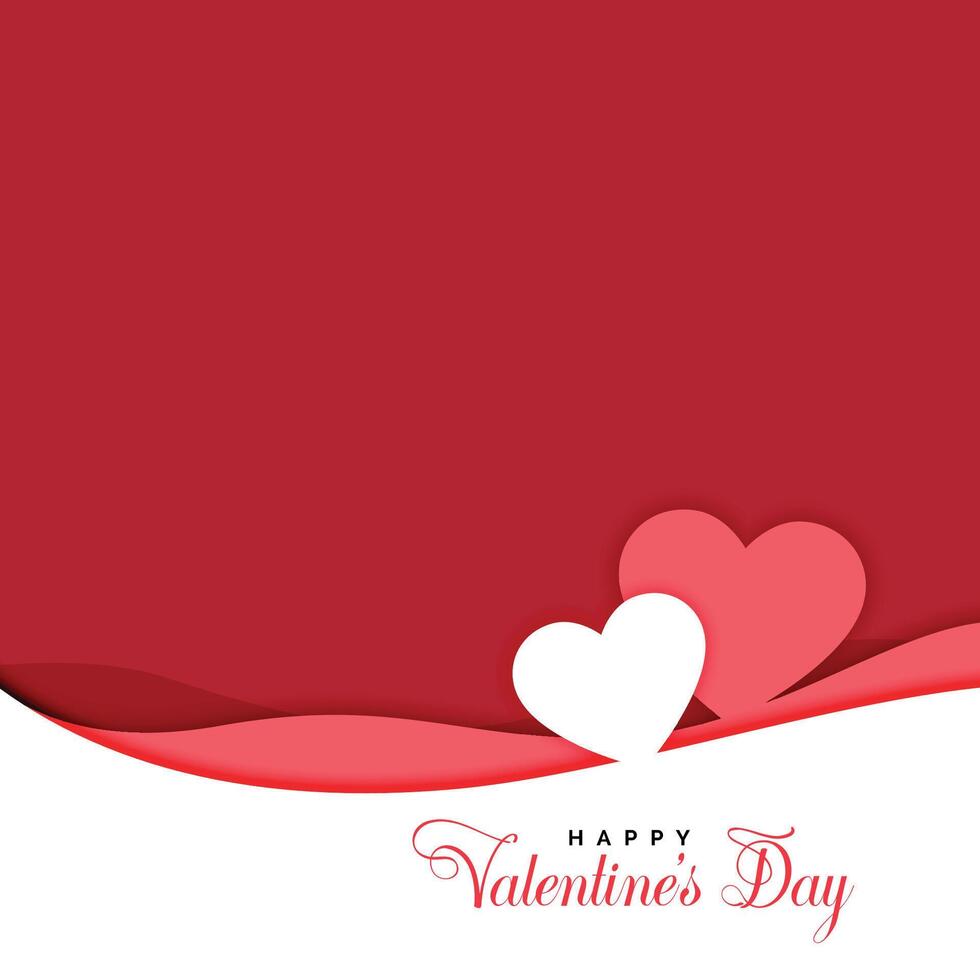 Due cuori nel papercut stile san valentino giorno saluto vettore