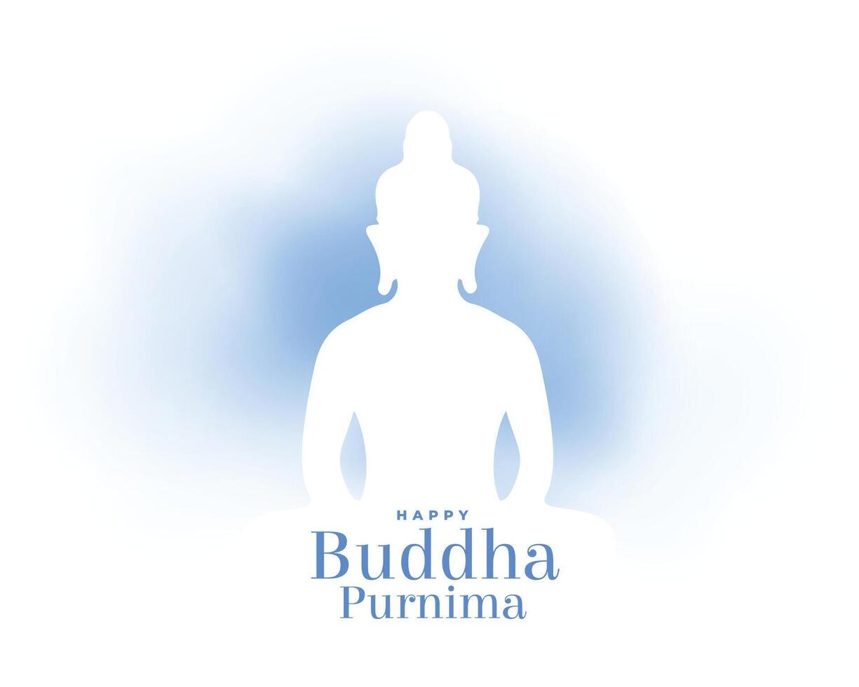 contento Budda purnima festivo sfondo per interno pace vettore