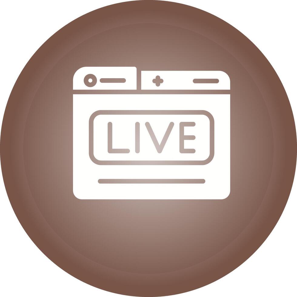 icona del vettore live streaming