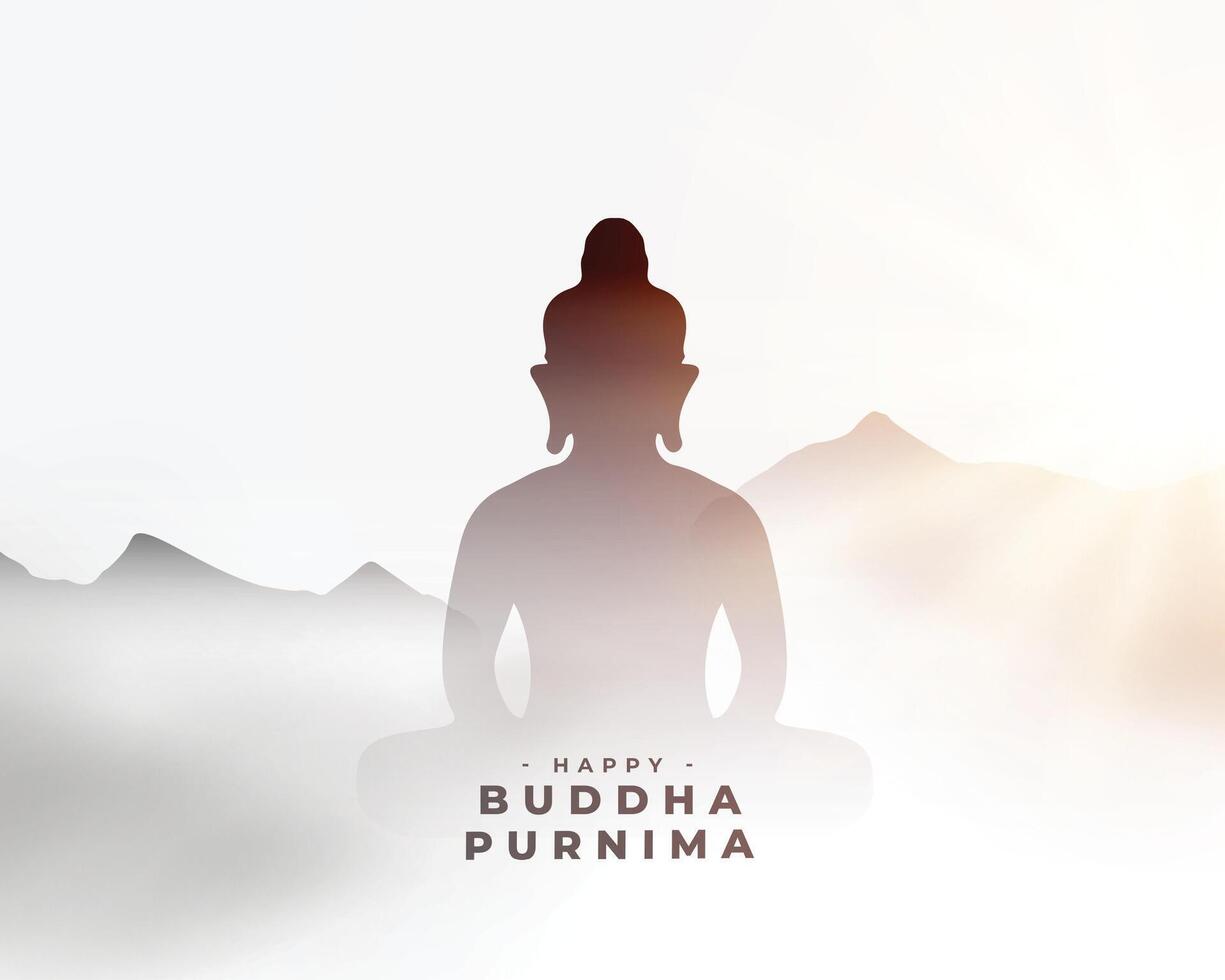 Budda purnima jayanti sfondo per pace e sacrificio vettore