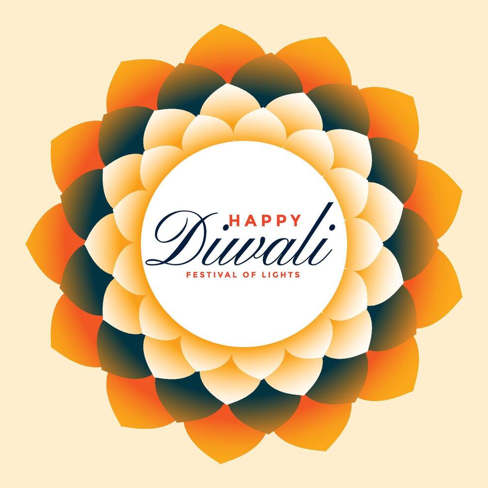 contento Diwali saluto sfondo design vettore