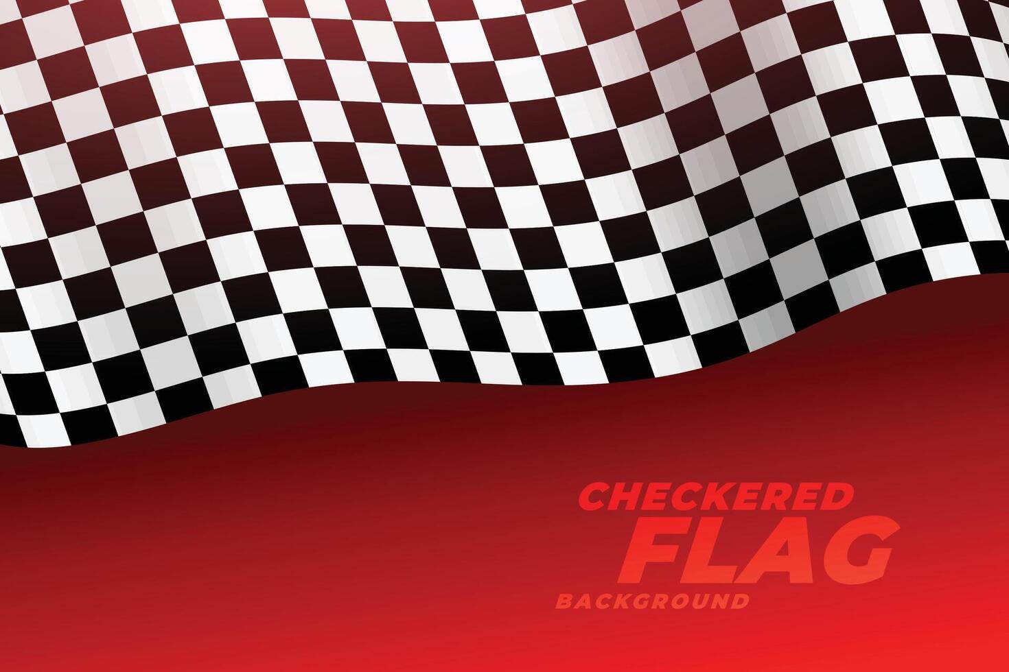 3d realistico da corsa bandiera scacchi sfondo vettore