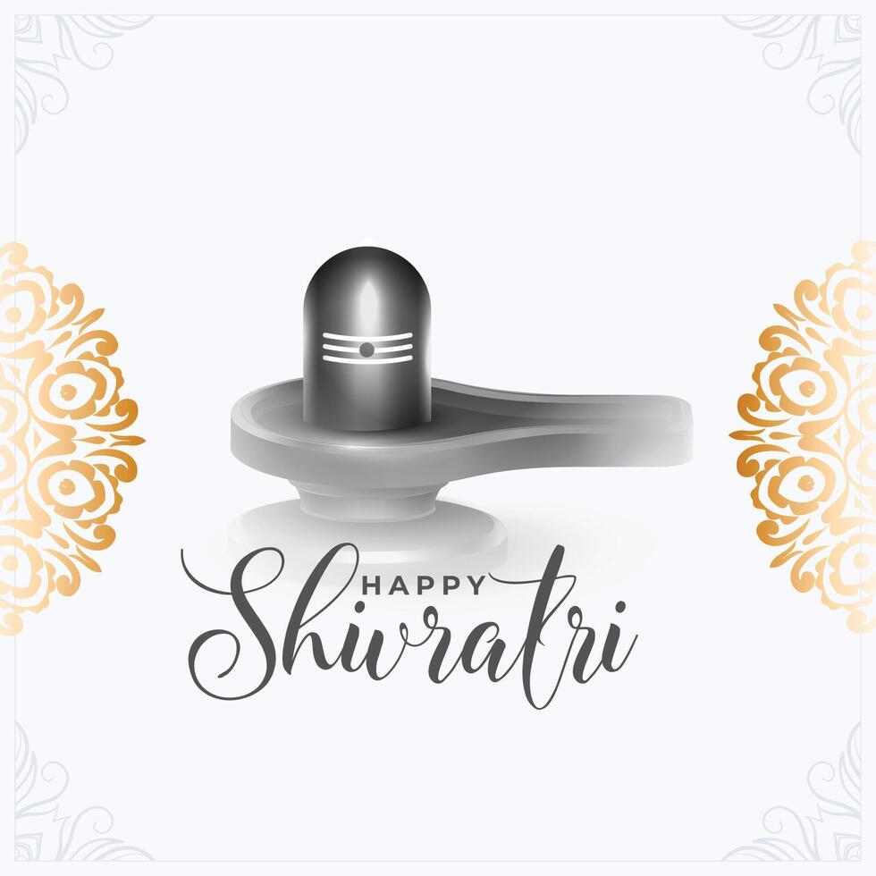 contento shivratri indù devozionale sfondo con shiv lingam vettore