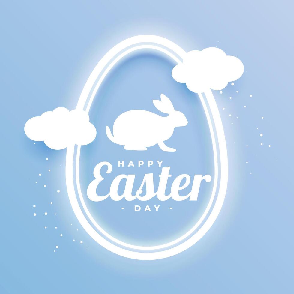 contento Pasqua uovo di stagione sfondo con nuvole design vettore