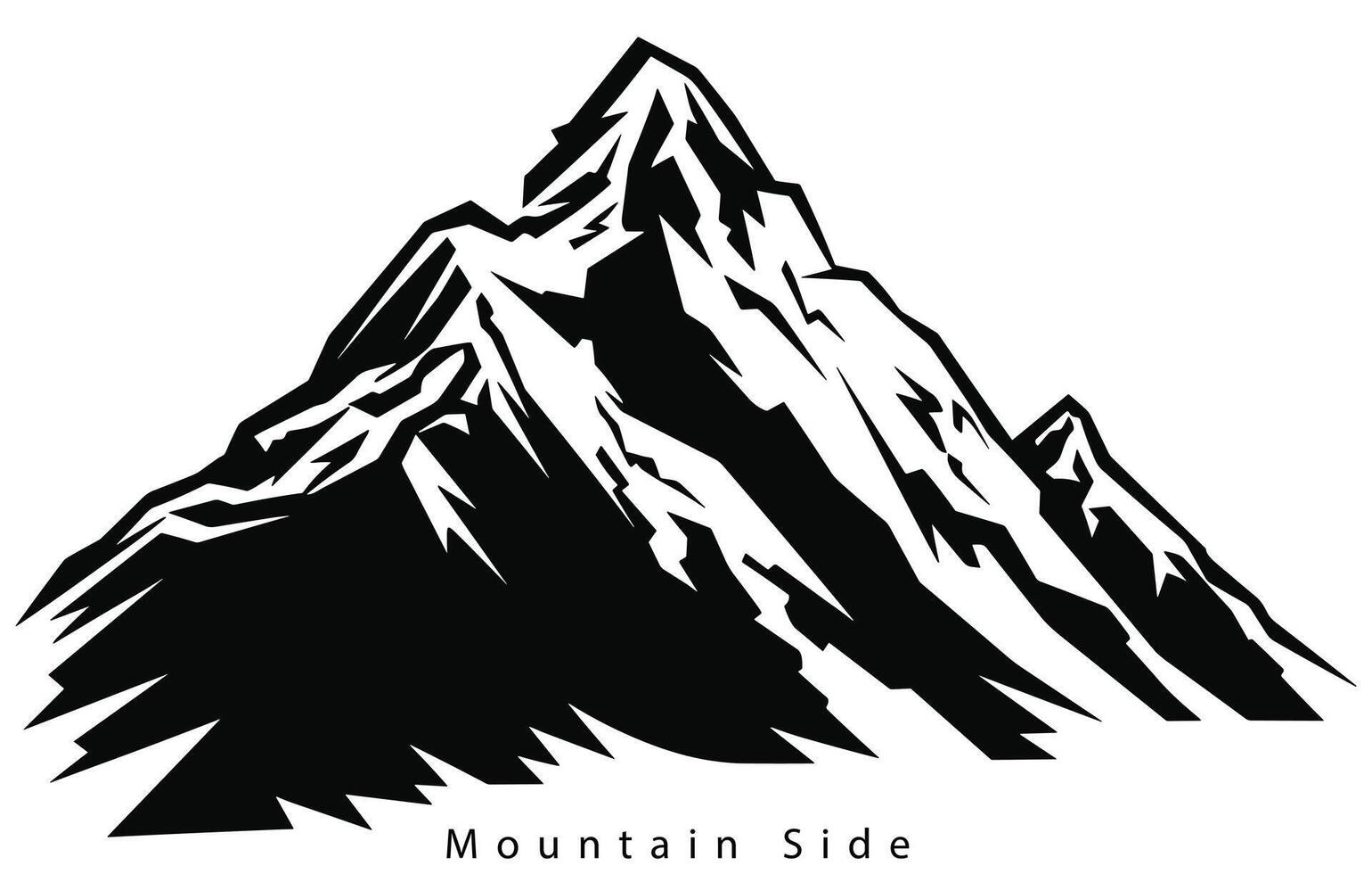 montagna sagoma, montagne silhouette vettore