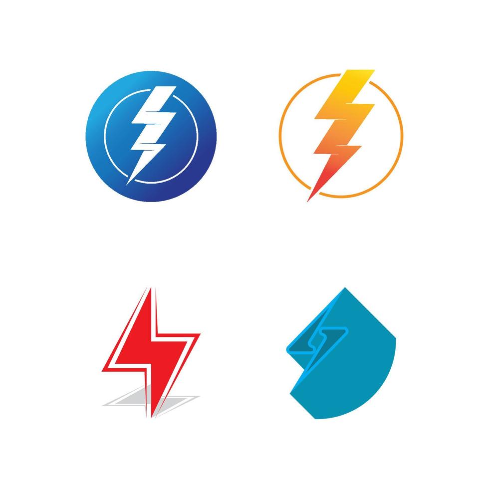 modello logo fulmine flash vettore