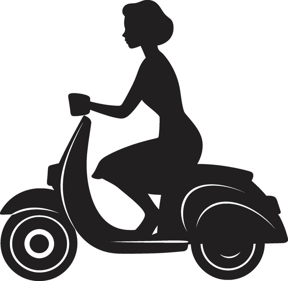 urbantrendsetter nero vettore simbolo viaggio nel paesaggio urbano donna vettore logo