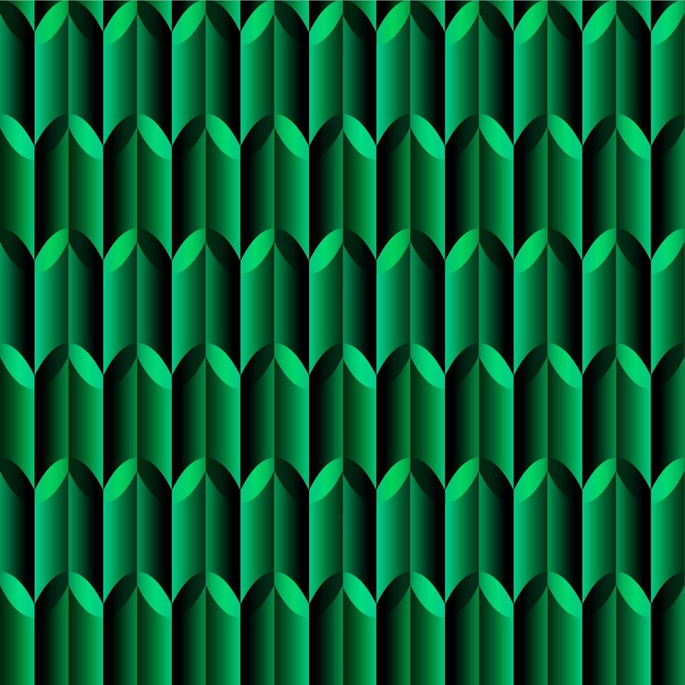 mosaico verde, motivo geometrico senza soluzione di continuità con foglie vettore