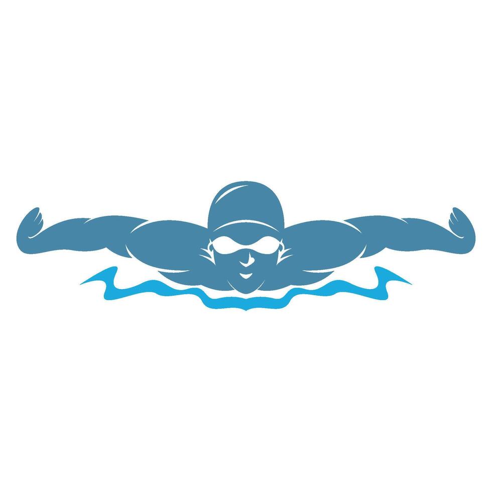 nuoto sport icona logo vettore