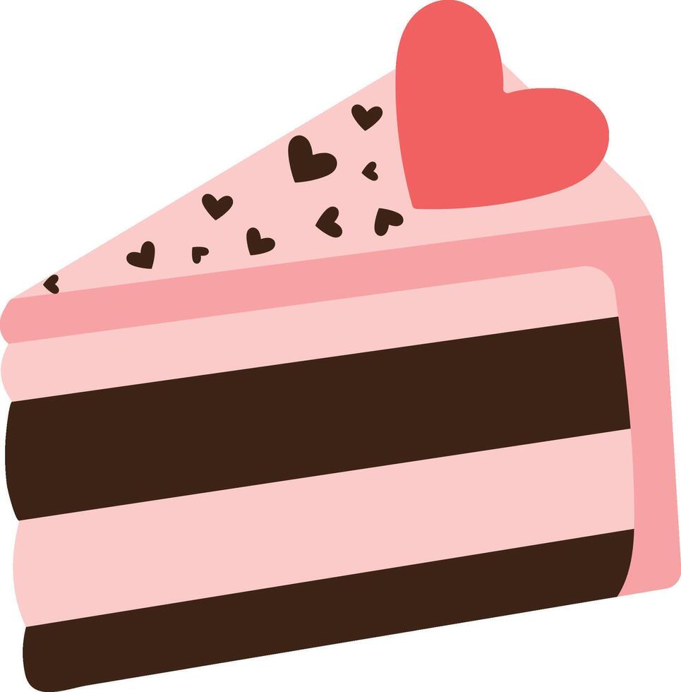 San Valentino amore corto torta per San Valentino giorno decorazione vettore