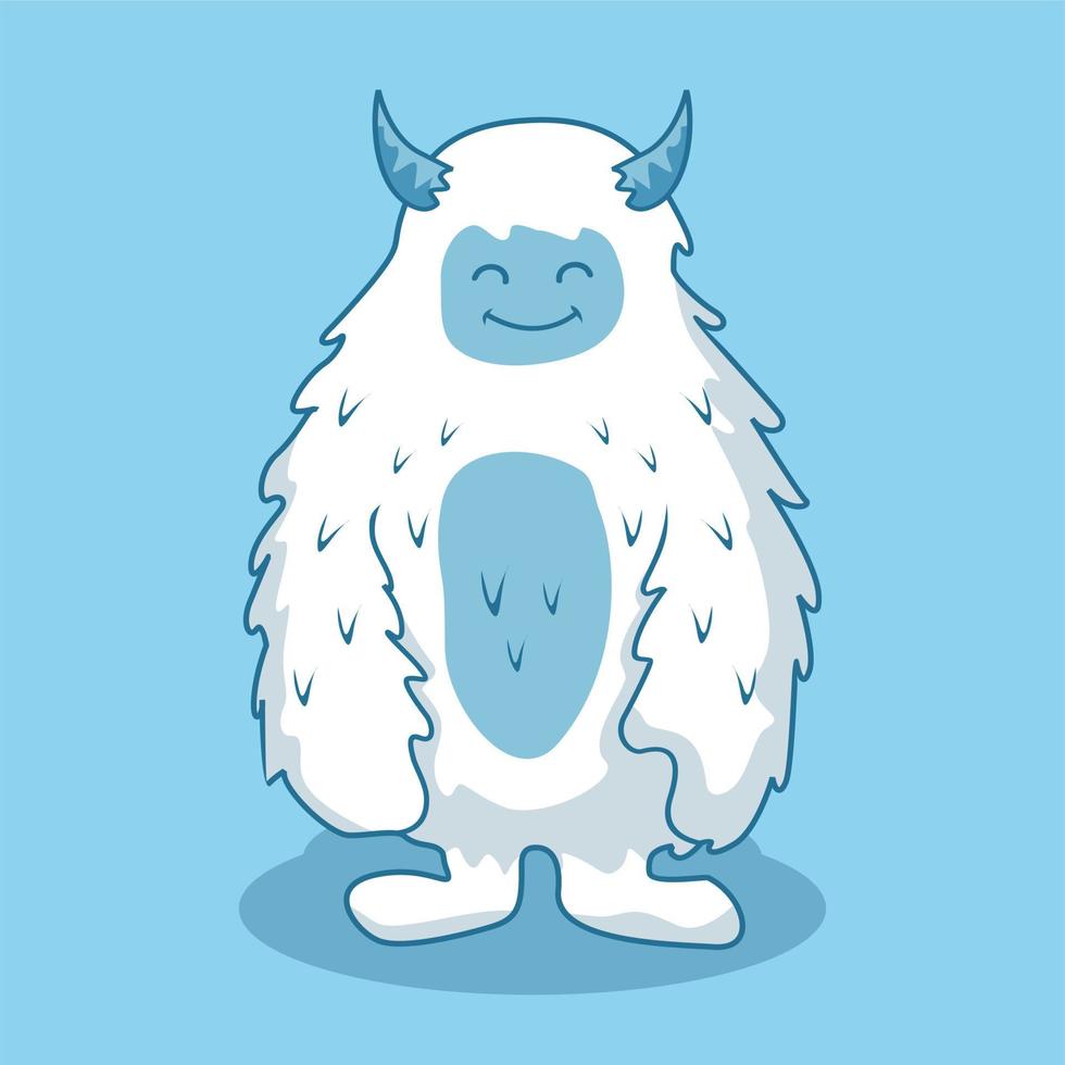 illustrazioni di cartoni animati yeti vettore