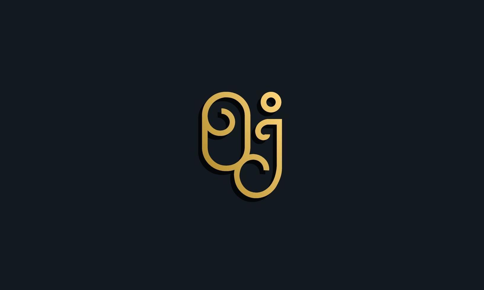 logo della lettera iniziale di moda di lusso oj. vettore