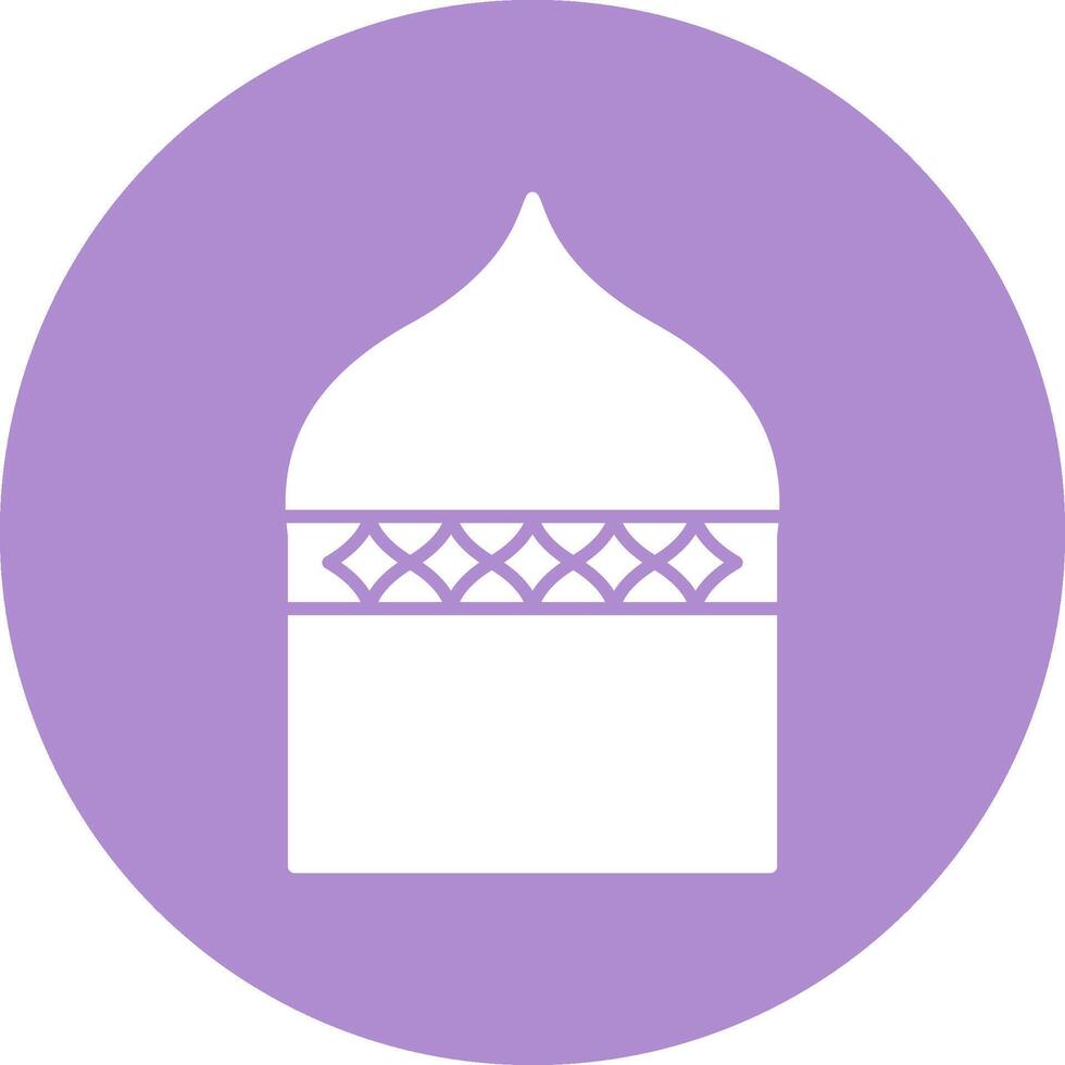 islamico architettura glifo cerchio icona vettore