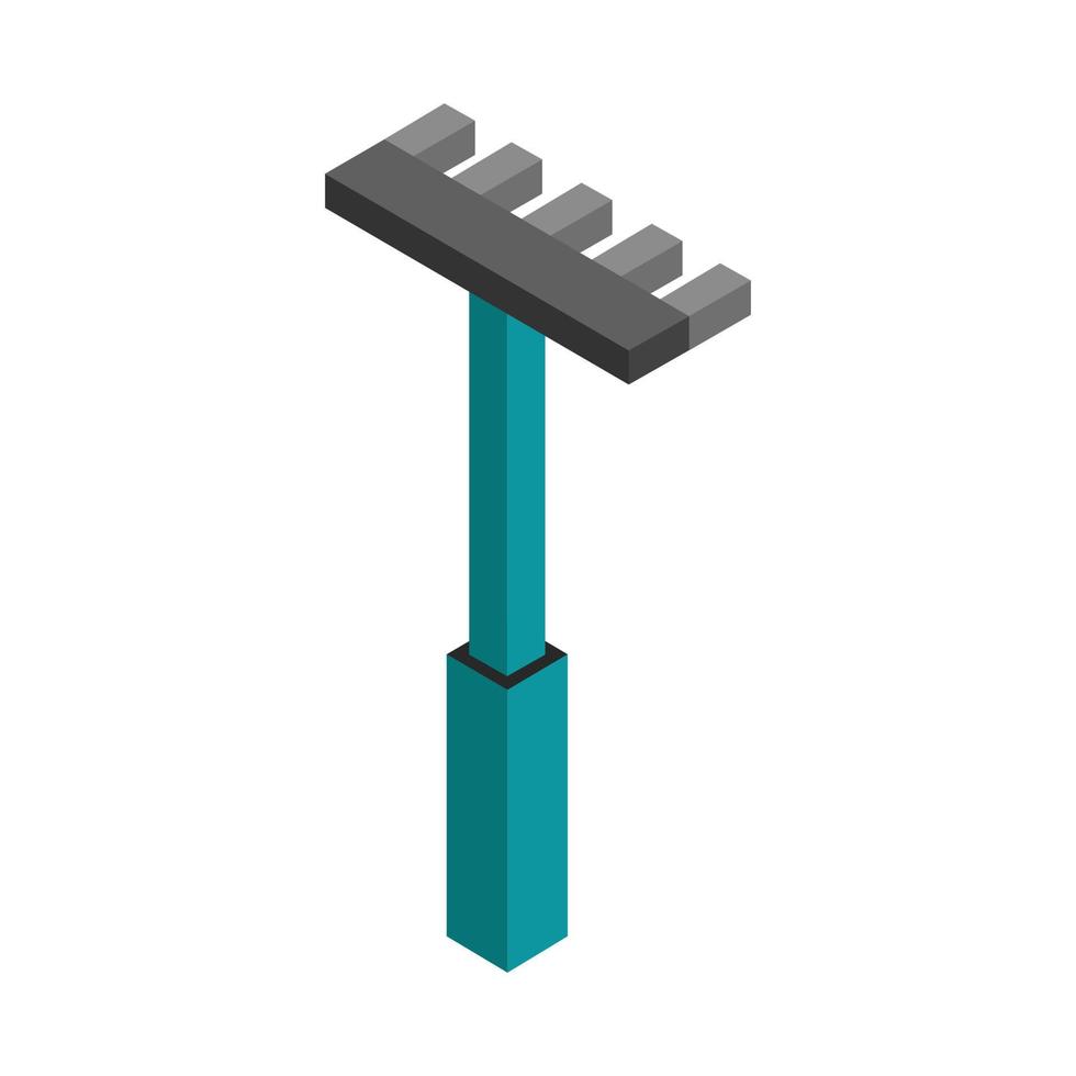 rastrello isometrico su sfondo bianco vettore