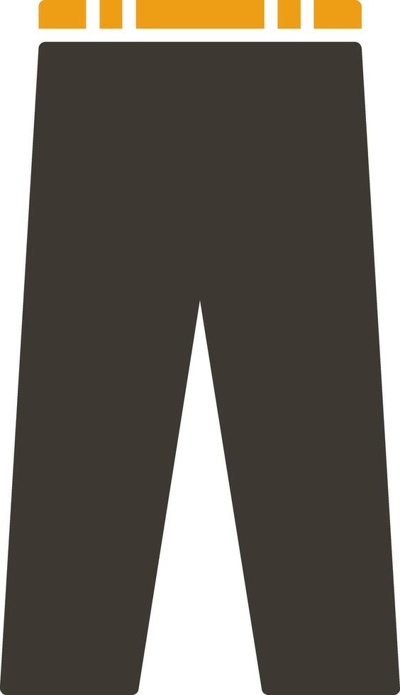 i pantaloni glifo Due colore icona vettore