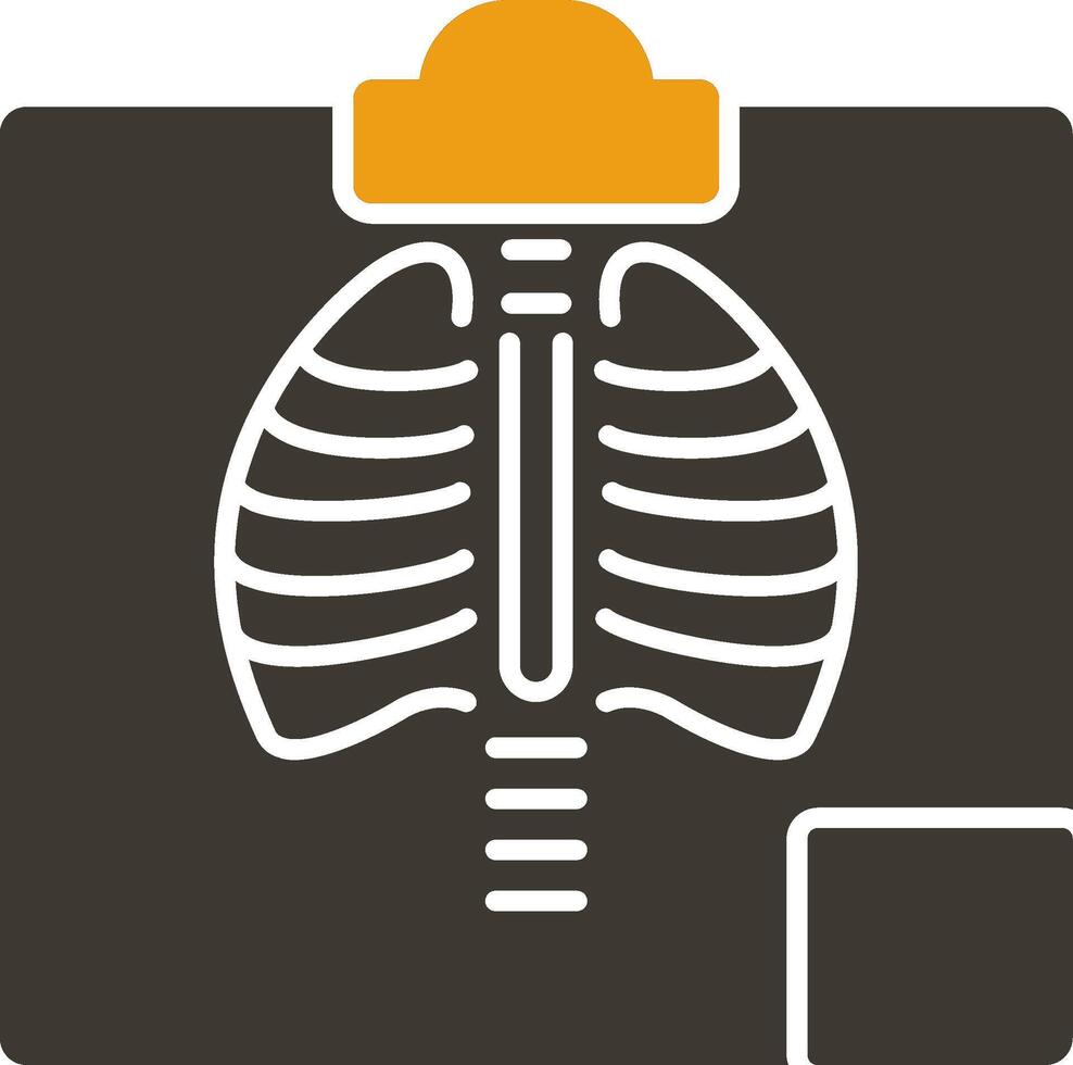 radiologia glifo Due colore icona vettore