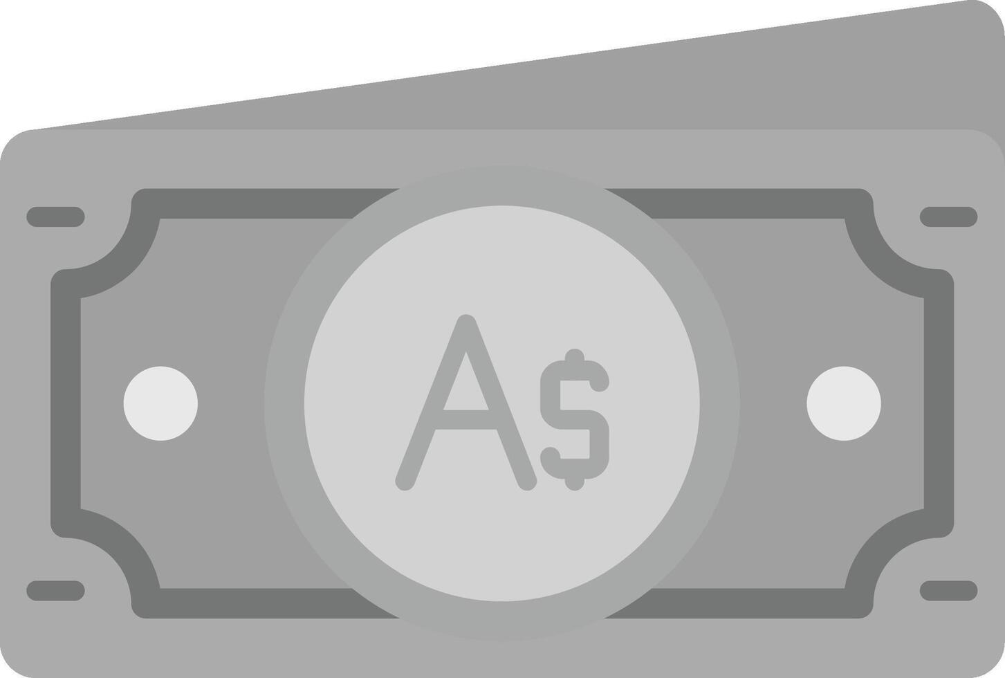 australiano dollaro grigio scala icona vettore