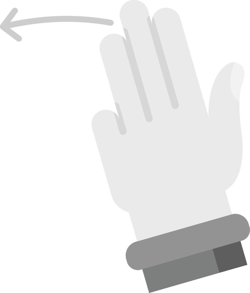 tre dita sinistra grigio scala icona vettore